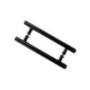 Ver imagem 1 de Puxador H duplo 30x20cm tubular redondo para porta de vidro e portão - Preto