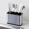 Porta Talher  em Aço Inox Silver 18x13x8,6cm - 5