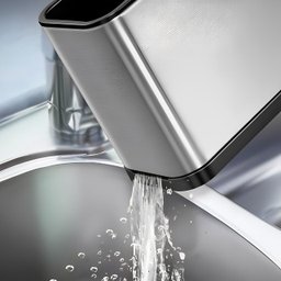 Porta Talher  em Aço Inox Silver 18x13x8,6cm - 8