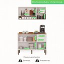 Ver imagem 4 de Cozinha Compacta Modulada 2 Peças 6 Portas 2 Gavetas Bella Branco