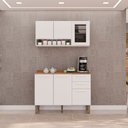 Ver imagem 1 de Cozinha Compacta Modulada 2 Peças 6 Portas 2 Gavetas Bella Branco