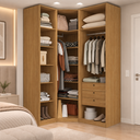 Ver imagem 1 de Closet sem Portas Modulado 3 Peças MDF Altezza Belmax:Freijó