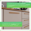 Ver imagem 6 de Cozinha Compacta Modulada 2 Peças 6 Portas 2 Gavetas Bella Branco/Cinamomo/Off White