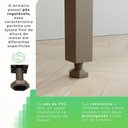 Ver imagem 7 de Cozinha Compacta Modulada 2 Peças 6 Portas 2 Gavetas Bella Branco/Cinamomo/Off White
