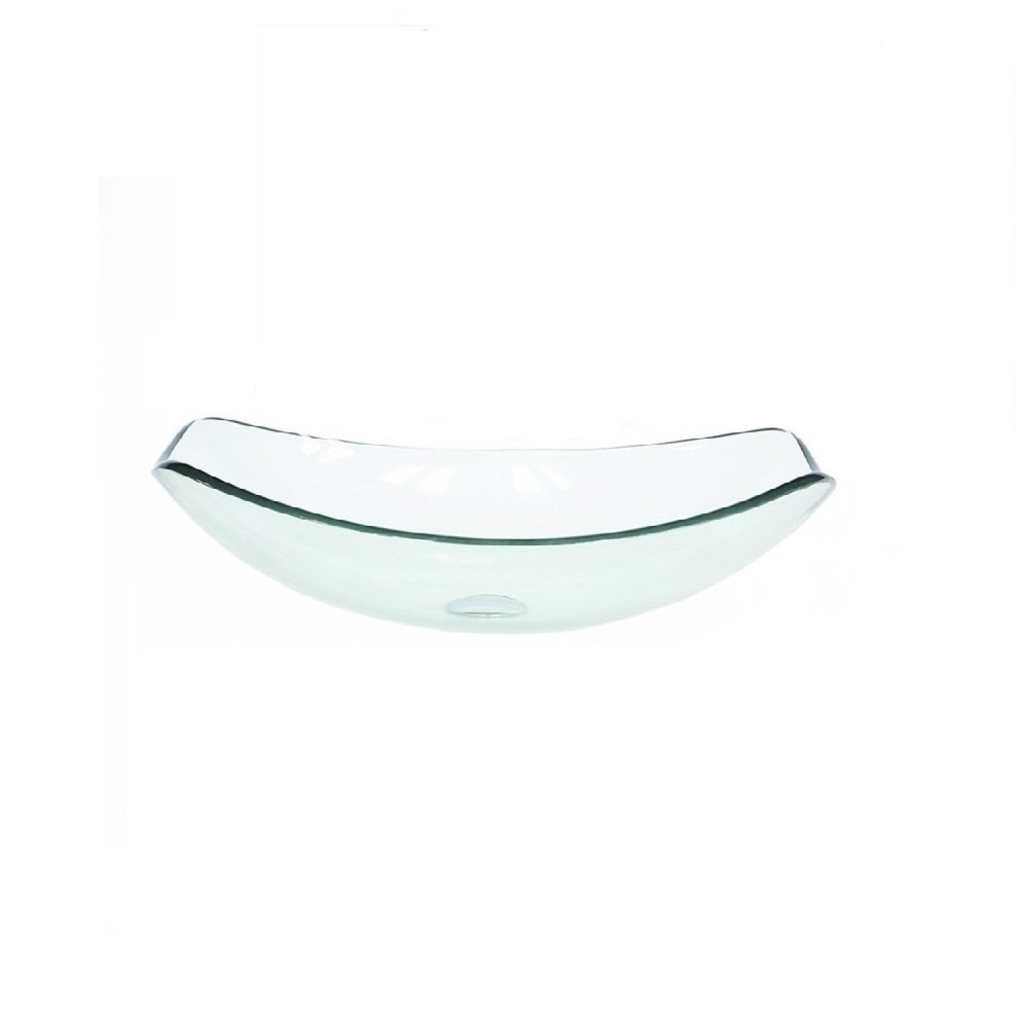 Cuba de Vidro para Lavatório Oval Chanfrada 51cm - 1