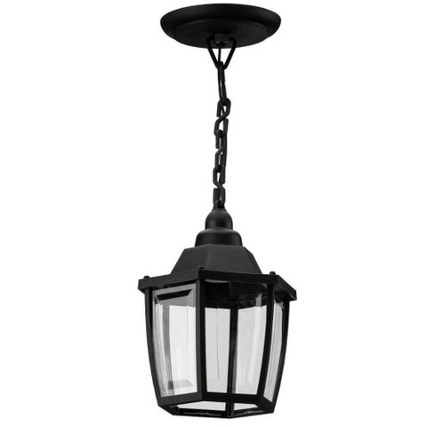 Luminária de Teto Pendente Colonial Preto E27 Bivolt Dital Heritage Iluminação Sala Varanda