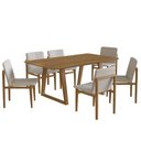 Ver imagem 7 de Conjunto Mesa com 6 Cadeiras Madeira Maciça Tampo Laminado Sala de Jantar Noruega Yescasa