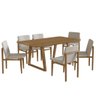 Conjunto Mesa com 6 Cadeiras Madeira Maciça Tampo Laminado Sala de Jantar Noruega - 7