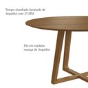 Ver imagem 4 de Conjunto Mesa Redonda com 4 Cadeiras Madeira Maciça Tampo Laminado Sala de Jantar 120x120 Noruega Yescasa