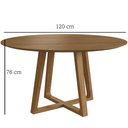 Ver imagem 6 de Conjunto Mesa Redonda com 4 Cadeiras Madeira Maciça Tampo Laminado Sala de Jantar 120x120 Noruega Yescasa