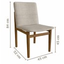 Ver imagem 7 de Conjunto Mesa Redonda com 4 Cadeiras Madeira Maciça Tampo Laminado Sala de Jantar 120x120 Noruega Yescasa