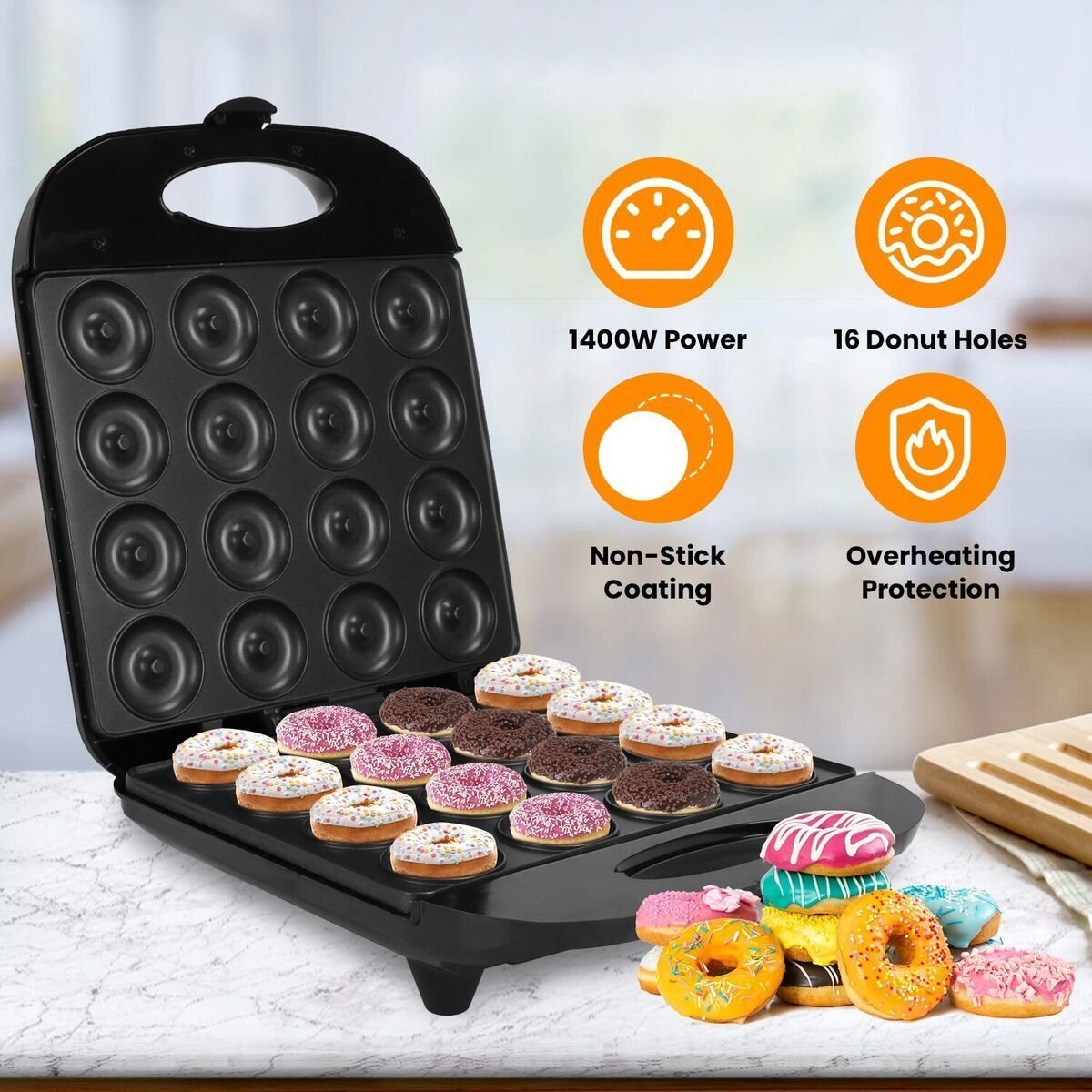 Super Máquina Profissional de Donuts Rosquinhas 16 Furos Ultra Rápida e Econômica 220v - 7