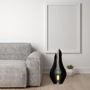 Ver mais imagens de Abajur Grande de Chão ANDROMEDA MDF Luminária -:Preto/70x25cm