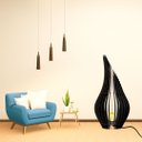 Ver imagem 7 de Abajur Grande de Chão ANDROMEDA MDF Luminária -:Preto/70x25cm