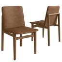 Ver imagem 3 de Conjunto 2 Cadeiras Madeira Maciça Jequitiba Courino Noruega Yescasa