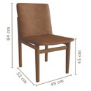 Ver imagem 7 de Conjunto 2 Cadeiras Madeira Maciça Jequitiba Courino Noruega Yescasa