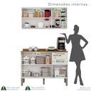 Ver imagem 5 de Cozinha Compacta Modulada 2 Peças 6 Portas 2 Gavetas Bella Branco