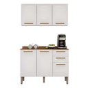 Ver imagem 2 de Cozinha Compacta Modulada 2 Peças 6 Portas 2 Gavetas Bella Branco