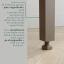 Ver imagem 7 de Cozinha Compacta Modulada 2 Peças 6 Portas 2 Gavetas Bella Branco