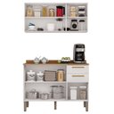 Ver imagem 4 de Cozinha Compacta Modulada 2 Peças 6 Portas 2 Gavetas Bella Branco