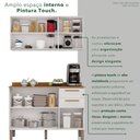 Ver imagem 6 de Cozinha Compacta Modulada 2 Peças 6 Portas 2 Gavetas Bella Branco