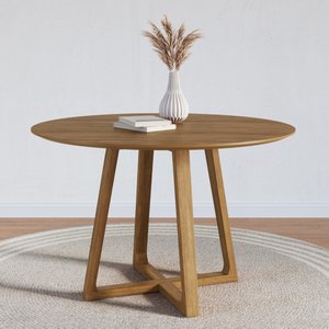 Mesa Redonda 4 Lugares Tampo Chanfrado Laminado 120x120cm Noruega Yescasa
