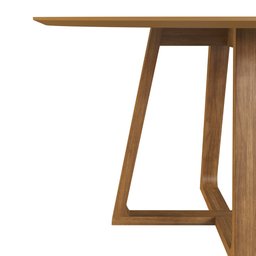 Mesa Redonda 4 Lugares Tampo Chanfrado Laminado 120x120cm Noruega Yescasa - 4