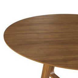 Mesa Redonda 4 Lugares Tampo Chanfrado Laminado 120x120cm Noruega Yescasa - 5