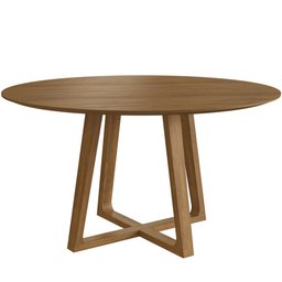 Mesa Redonda 4 Lugares Tampo Chanfrado Laminado 120x120cm Noruega Yescasa - 7