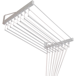 Varal De Parede Individual 100cm x 12 Varetas - Em Alumínio Branco - 1