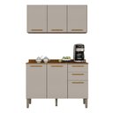 Ver imagem 2 de Cozinha Compacta Modulada 2 Peças 6 Portas 2 Gavetas Bella Branco/Cinamomo/Off White