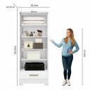 Ver imagem 3 de Guarda Roupa 100% MDF 2 Portas 1 Gaveta Smart Plus Espresso Móveis Branco
