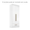Guarda Roupa 100% MDF 2 Portas 1 Gaveta Smart Plus Espresso Móveis - 5