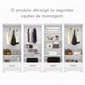 Guarda Roupa 100% MDF 2 Portas 1 Gaveta Smart Plus Espresso Móveis - 7