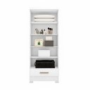 Ver imagem 5 de Guarda Roupa 100% MDF 2 Portas 1 Gaveta Smart Plus Espresso Móveis Branco