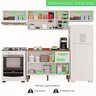 Cozinha Compacta 4 Peças 8 Portas 2 Gavetas Bella - 4