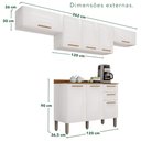 Ver imagem 3 de Cozinha Compacta 4 Peças 8 Portas 2 Gavetas Bella