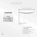 Ver imagem 3 de Conjunto Mesa de Jantar Redonda 90cm com 2 Cadeiras Estofadas Bege Marrom Yescasa