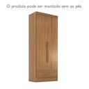 Ver imagem 5 de Guarda Roupa 100% MDF 2 Portas 1 Gaveta Smart Plus Espresso Móveis Bege/Cinamomo