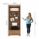 Ver imagem 3 de Guarda Roupa 100% MDF 2 Portas 1 Gaveta Smart Plus Espresso Móveis Bege/Cinamomo