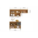 Ver mais imagens de Cozinha Completa Princesa 2 Peças (1 Armário + 1 Balcão) C2p27 Freijo/off White - Nesher