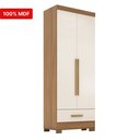 Ver imagem 4 de Guarda Roupa 100% MDF 2 Portas 1 Gaveta Smart Plus Espresso Móveis Bege/Cinamomo/Offwhite