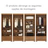 Guarda Roupa 100% MDF 2 Portas 1 Gaveta Smart Plus Espresso Móveis - 7