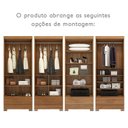 Ver imagem 6 de Guarda Roupa 100% MDF 2 Portas 1 Gaveta Smart Plus Espresso Móveis