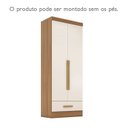 Ver imagem 6 de Guarda Roupa 100% MDF 2 Portas 1 Gaveta Smart Plus Espresso Móveis Bege/Cinamomo/Offwhite