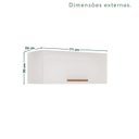 Ver imagem 3 de Armário Aéreo Geladeira 1 Porta Bella Branco