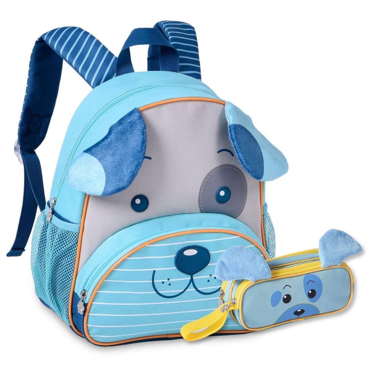 Mochila Escolar Bolsa Infantil Cachorrinho com Estojo Duplo ...