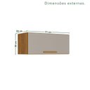 Ver imagem 3 de Armário Aéreo Geladeira 1 Porta Bella Branco/Cinamomo/Off White