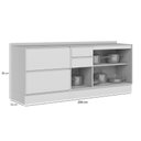 Ver imagem 3 de Balcão Cozinha Henn Fineze 5 Portas 2 Gavetas 200cm Areia