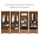 Ver imagem 7 de Guarda Roupa 100% MDF 2 Portas 1 Gaveta Smart Plus Espresso Móveis Bege/Cinamomo/Chumbo